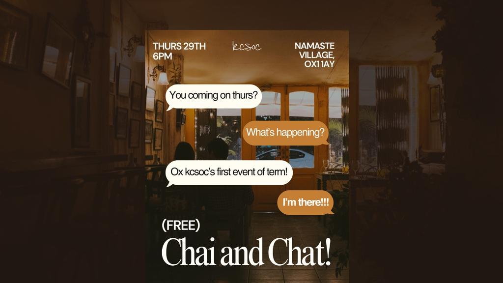 KCSOC's Chai and Chat!