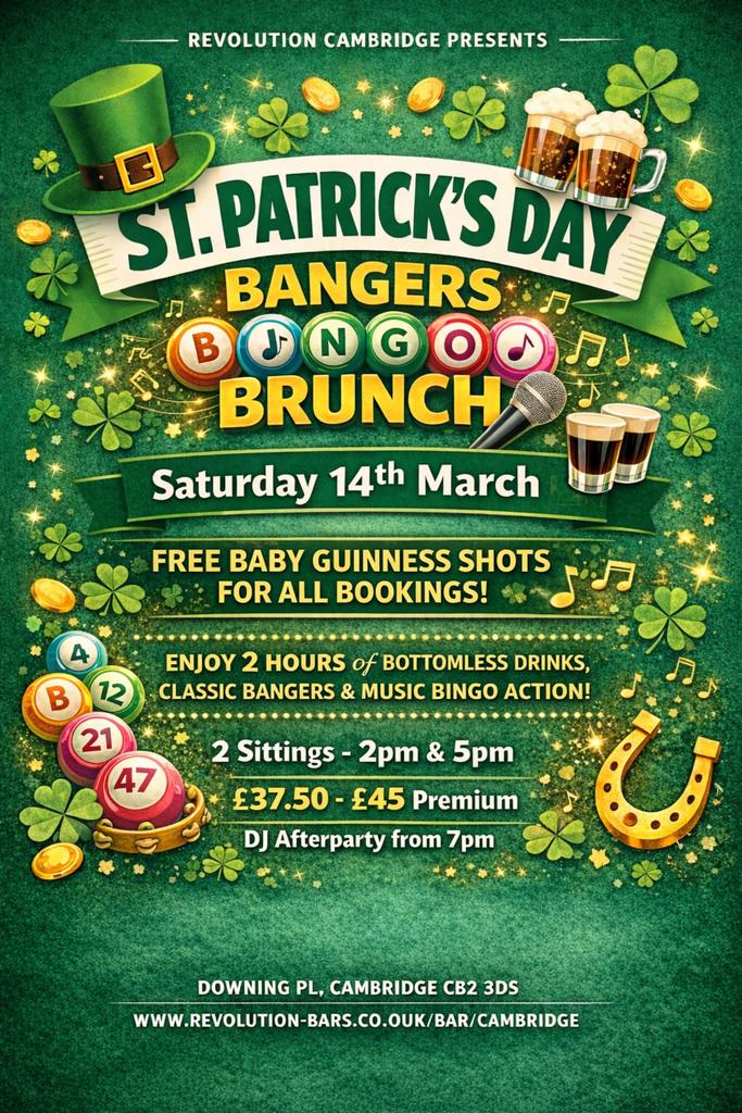 Bangers Bingo x Bottomless Brunch - St Paddy's Edition
