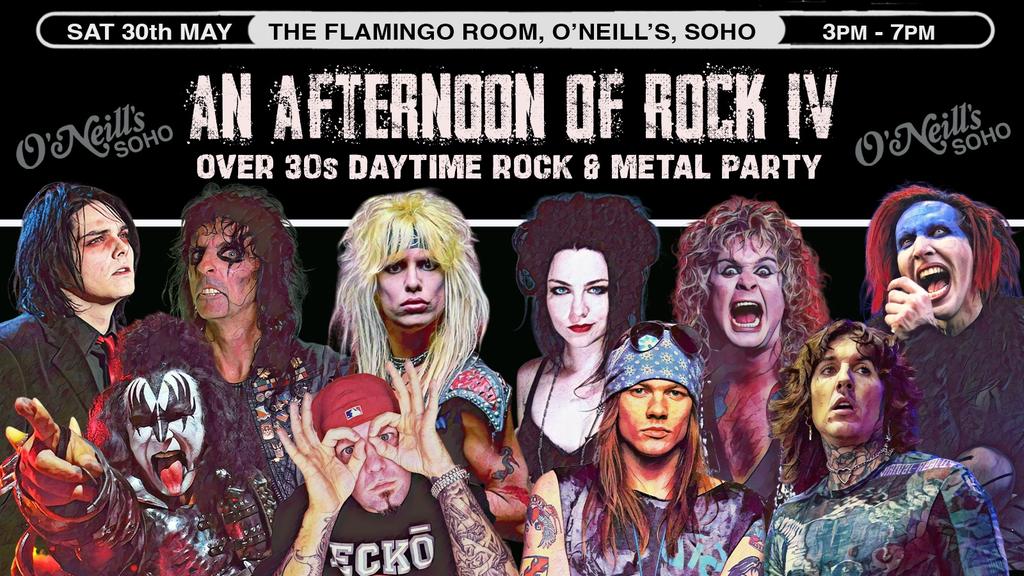 LONDON An Afternoon of Rock IV - Rock/Metal for the over 30s: 3pm-7pm, 30th May *85% sold already*