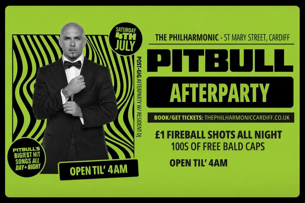 PITBULL AFTERPARTY – CARDIFF