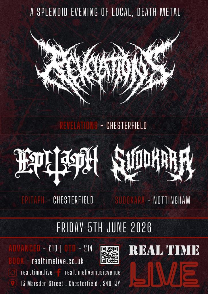 Death Metal Night - Revelations, Epitaph and Sudokara (14+)