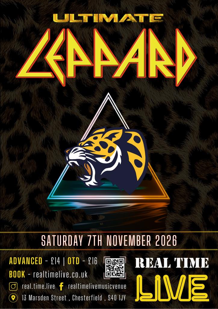 Ultimate Leppard- Def Leppard Tribute (14+) tickets on Saturday 7