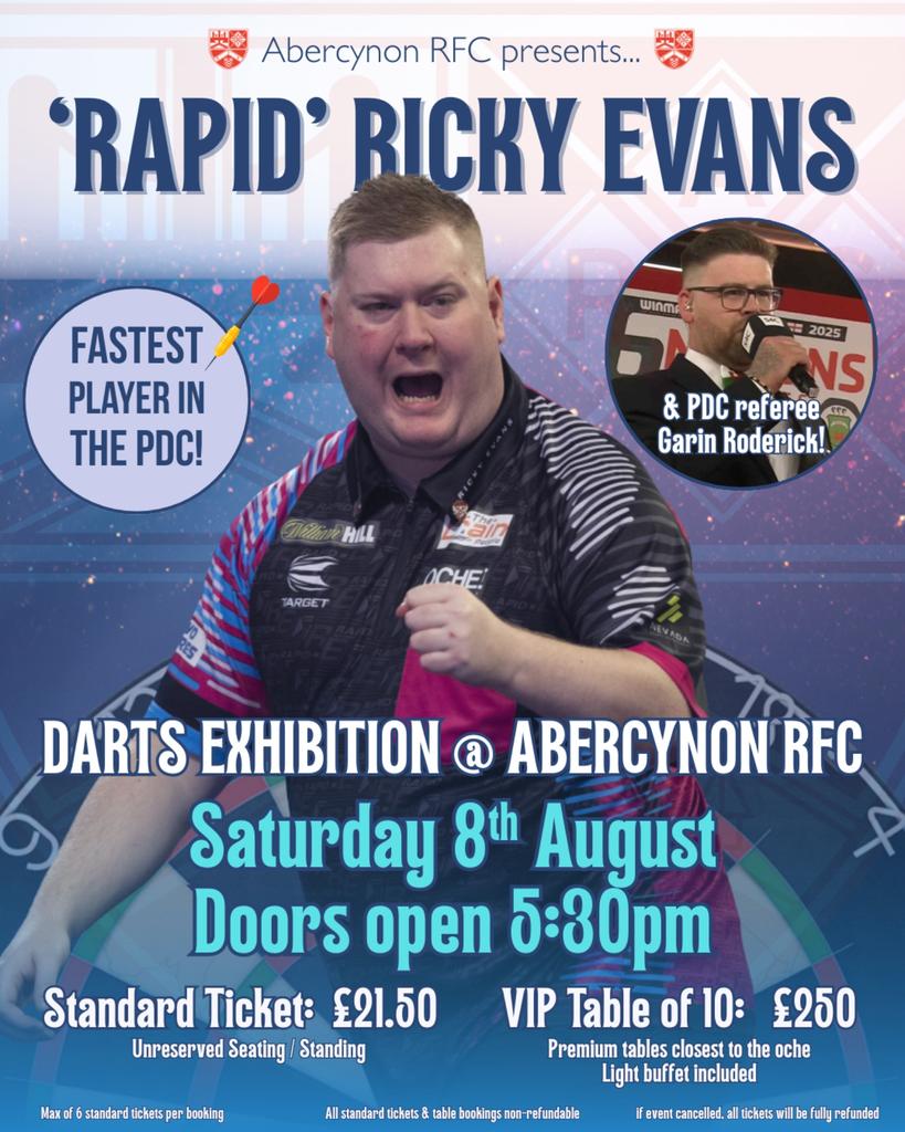 An Evening of Darts with ‘Rapid’ Ricky Evans