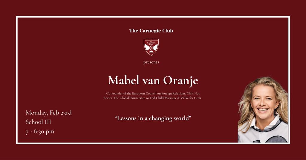 Carnegie Conversations: Mabel van Oranje