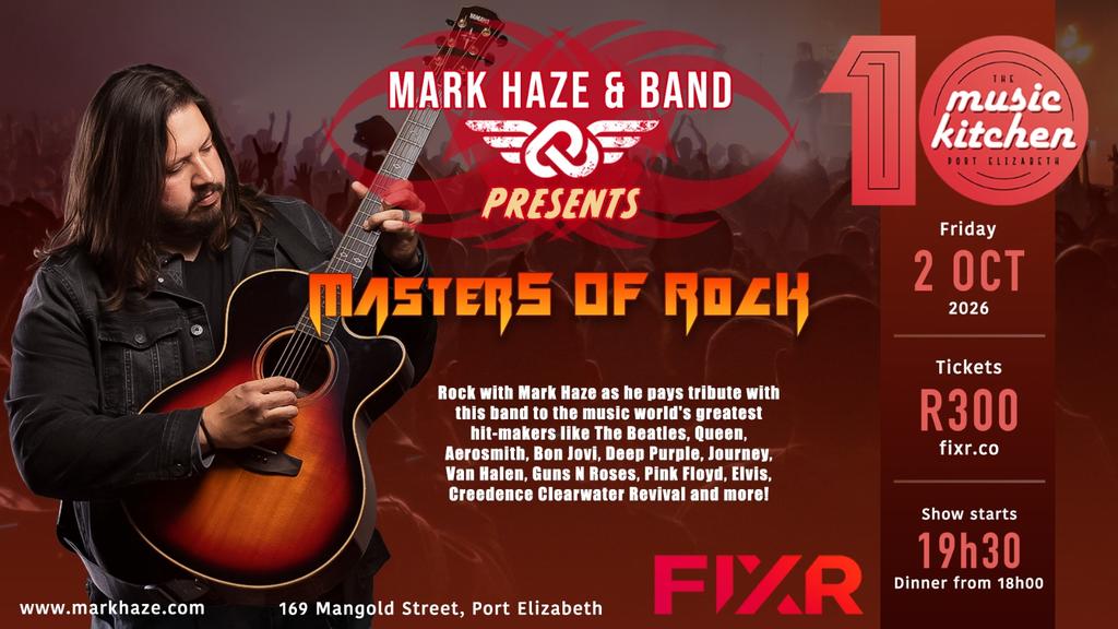 Mark Haze presents  Masters of Rock 2nd Oct 2026
