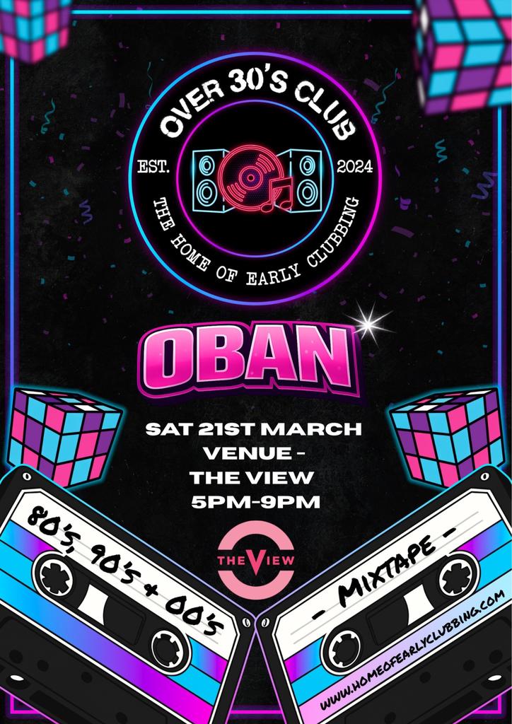 Over 30s' Club Presents Daytime Disco - Oban
