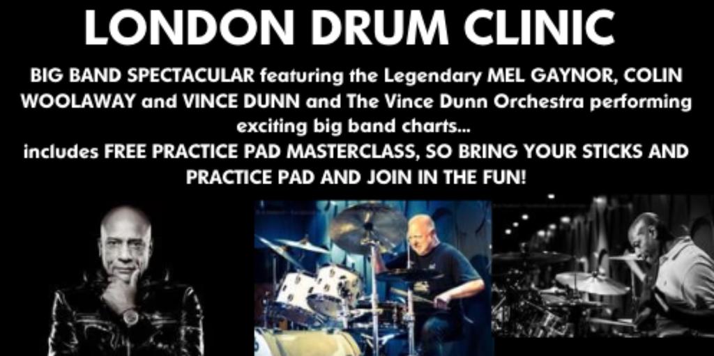 DRUM CLINIC feat. MEL GAYNOR, COLIN WOOLWAY & VINCE DUNN
