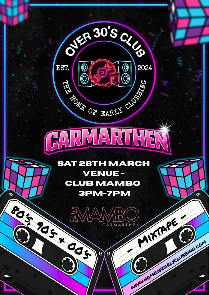 Over 30s Club Presents Daytime Disco - Carmarthen  (Launch Party)