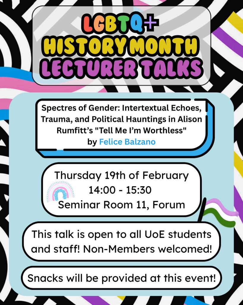 History Month Talks: Spectres of Gender in Rumfitt’s “Tell me I’m worthless” - Felice Balzano