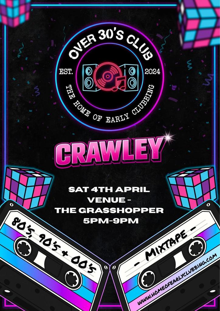 Over 30’s Club Presents Daytime Disco: Crawley (Launch Party)