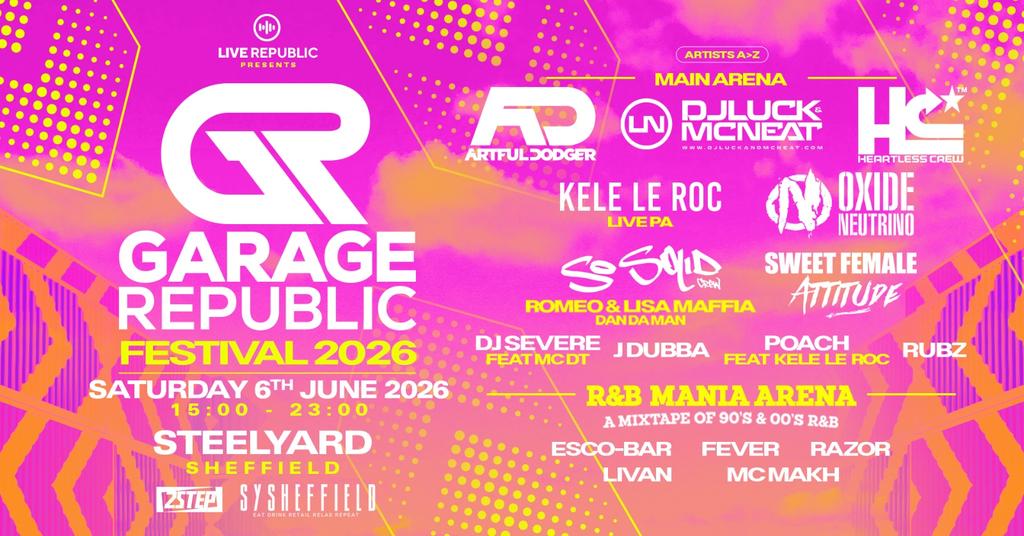 Garage Republic Festival 2026 | SteelYard Sheffield