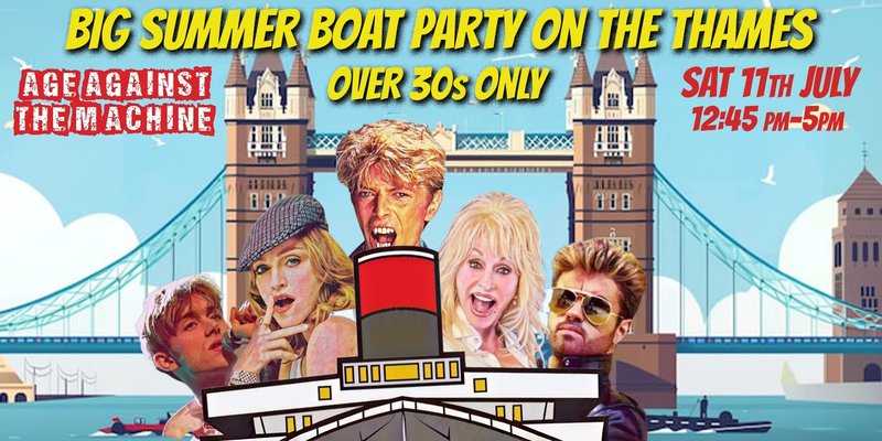 Big Summer Cruise On The Thames 2026: Over 30s Boat Party- 11th July, 12:30pm-5pm *45% sold already*