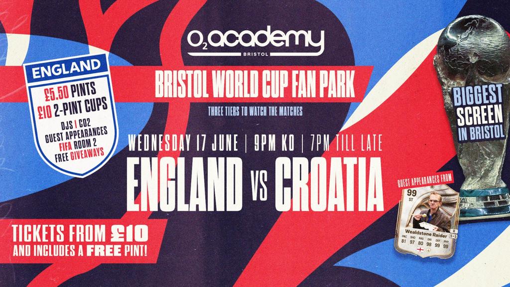 Bristol World Cup Fan Park - England vs Croatia!