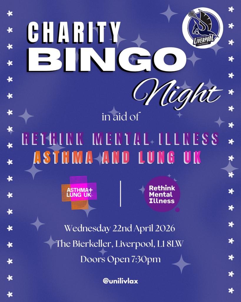 LACROSSE CHARITY BINGO 🥍🔥