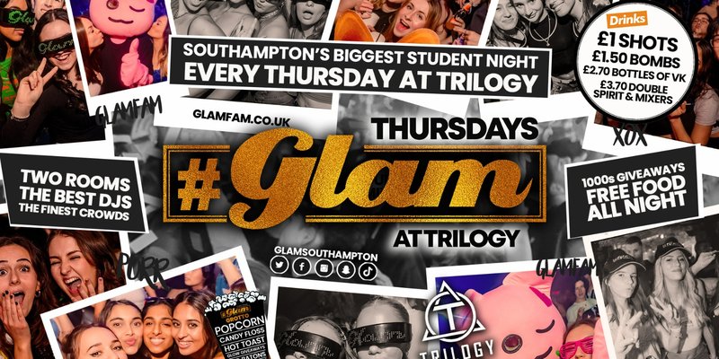 Glam Thursdays | Southampton's Best Student Night 😻  £1 Shots All Night! 🥃