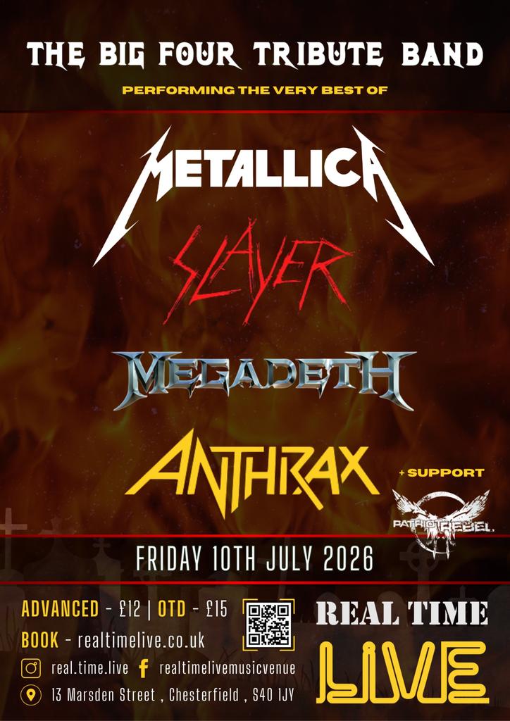 Metallica, Slayer, Megadeth & Anthrax + Patriot Rebel (14+)