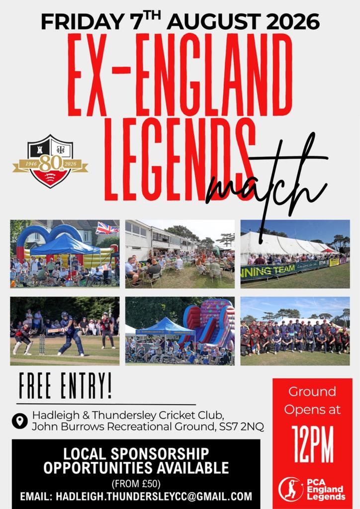 Hadleigh & Thundersley Cricket Club Ex England Legends Day