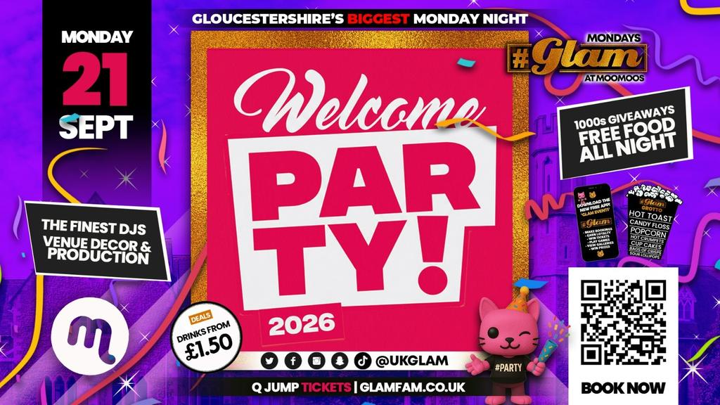 Glam Cheltenham | Welcome Party 2026!! 🤩😻 Tickets Will Sell Out!
