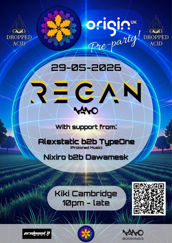 God Dropped Acid Origin UK festival pre-party - with DJ Regan