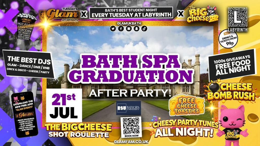 😻  GLAM x The BIG CHEESE 🧀 | Bath Spa Graduation After Party! 🧑🏾‍🎓👨‍🎓👩🏻‍🎓