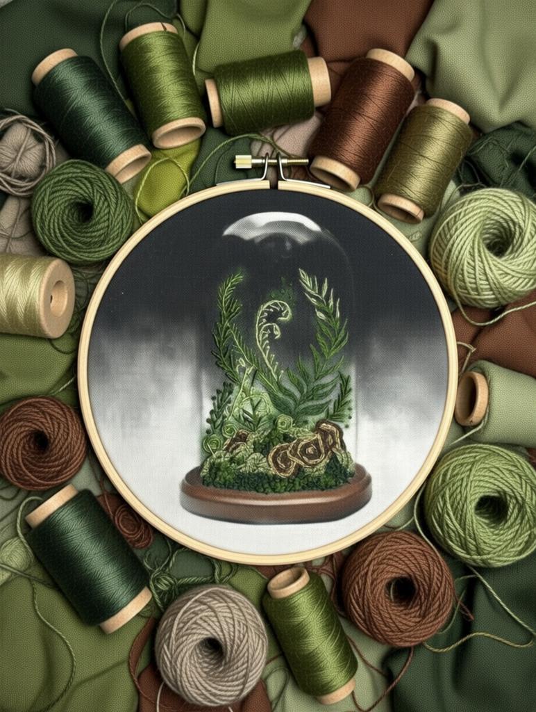 'Botanical Terrarium' Embroidery Workshop at The Leighton House, Holland Park