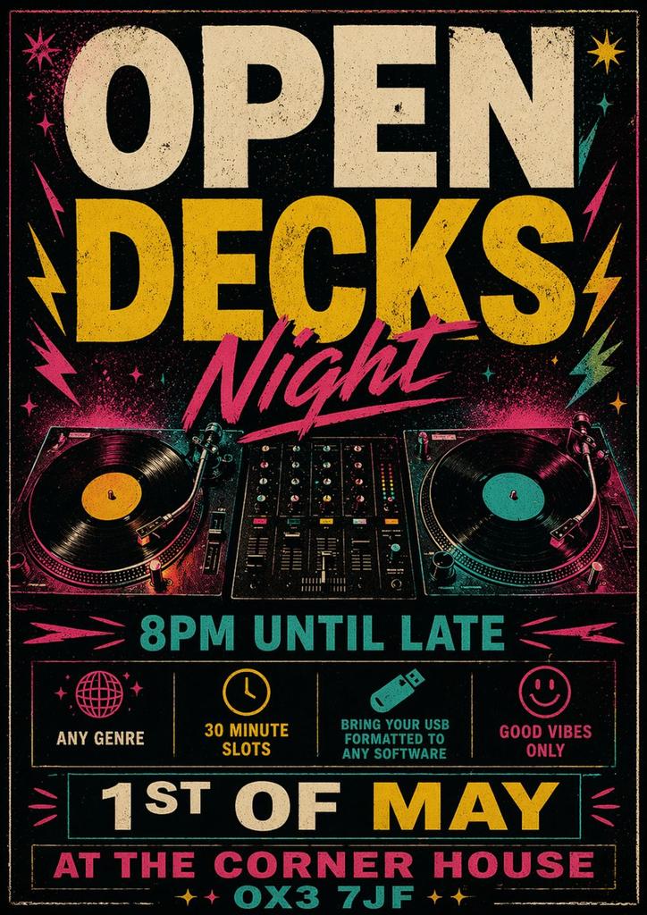Open decks night