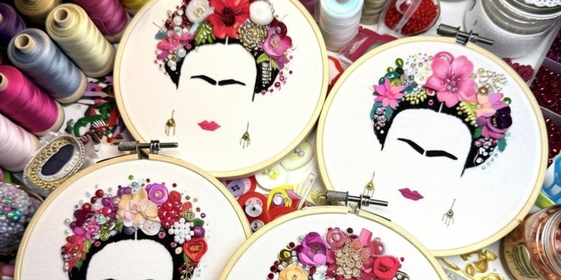 Frida Kahlo Embroidery Workshop at The Banker, EC4