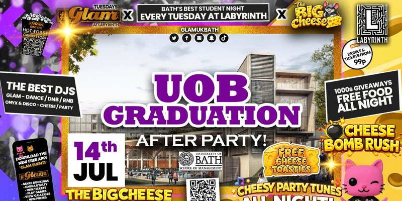 😻  GLAM x The BIG CHEESE 🧀 | Bath Uni Graduation After Party! 🧑🏾‍🎓👨‍🎓👩🏻‍🎓
