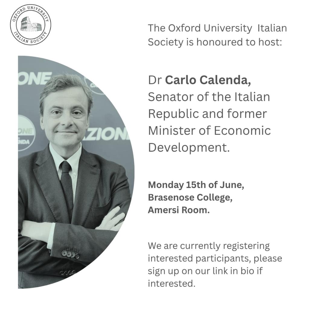 Speaker event with Carlo Calenda