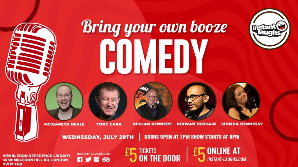 Bring your own booze comedy