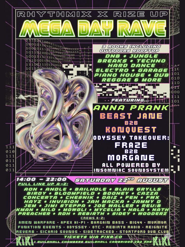 Mega Day Rave - KiKi's Cambridge