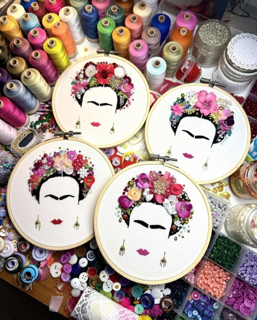 Frida Kahlo Embroidery Workshop at The Banker, EC4