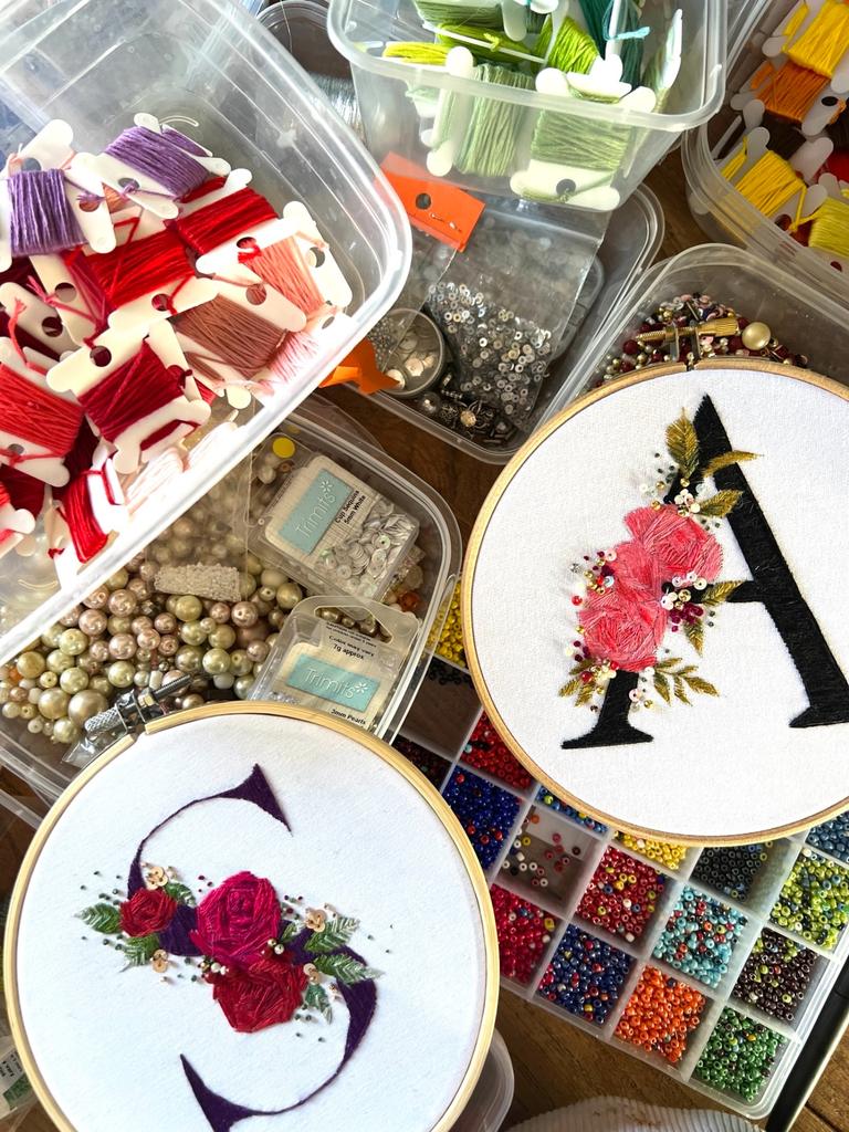 Monogram Embroidery Workshop at The Banker, EC4
