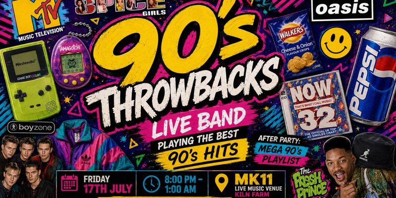 90's Throwbacks Live Band Night - Free Entry