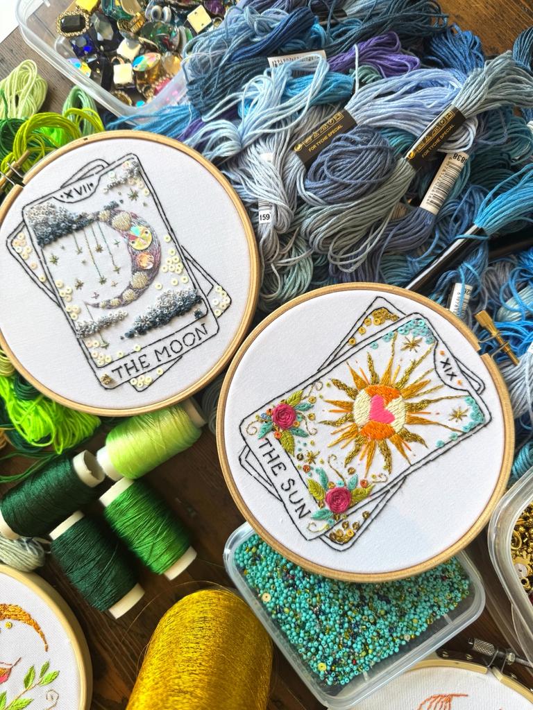 Tarot Card Embroidery Workshop at The Harpenden Arms, Harpenden