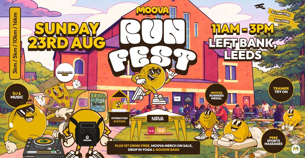 MOOVA RUN FEST @ Left Bank - 5km/10km/16km - Sun 23rd August