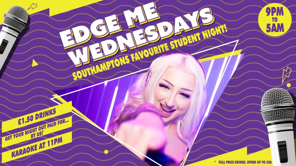 Edge Me Wednesdays - £1.50 Drinks