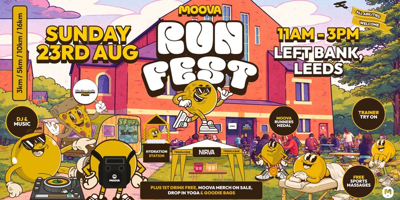 MOOVA RUN FEST @ Left Bank - 5km/10km/16km - Sun 23rd August