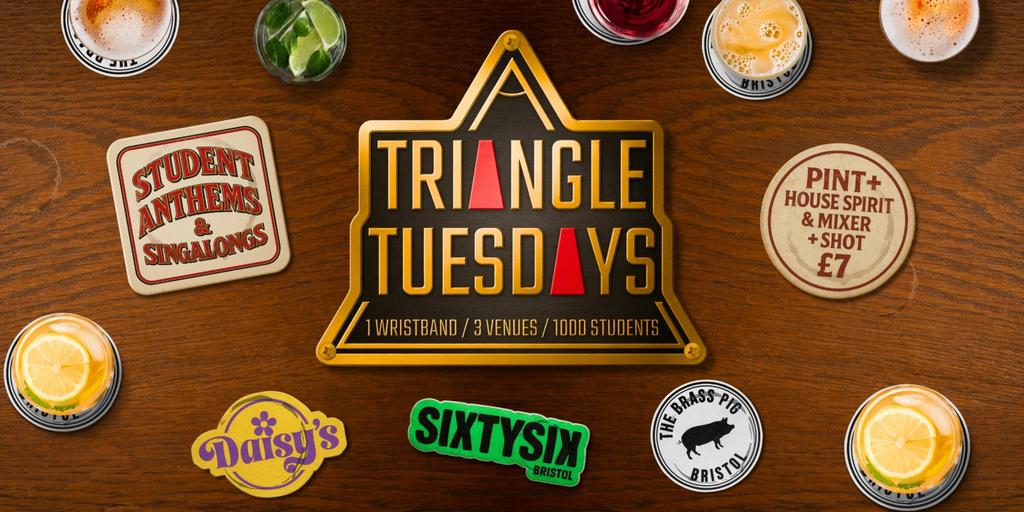 Triangle Tuesdays - 3 Venues - 1000 + Students - 1 Ticket