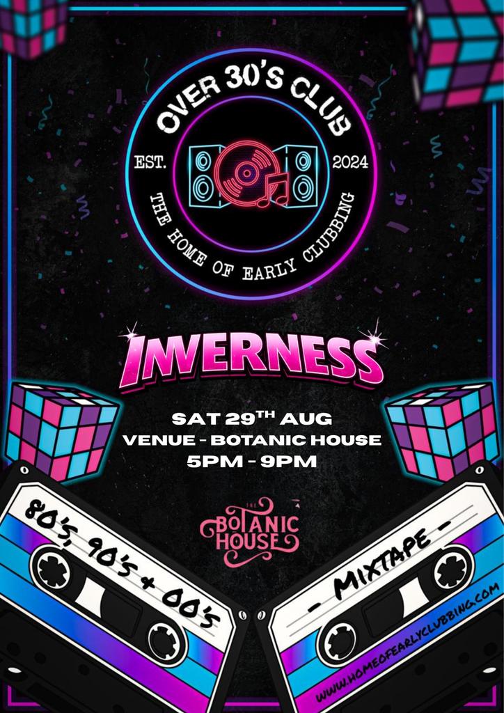 Over 30's Club Presents Daytime Disco - Inverness