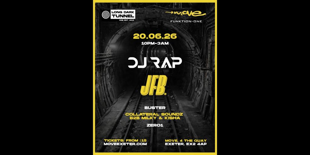 Long Dark Tunnel | DJ RAP, JFB + more | 20.06.26 | Exeter