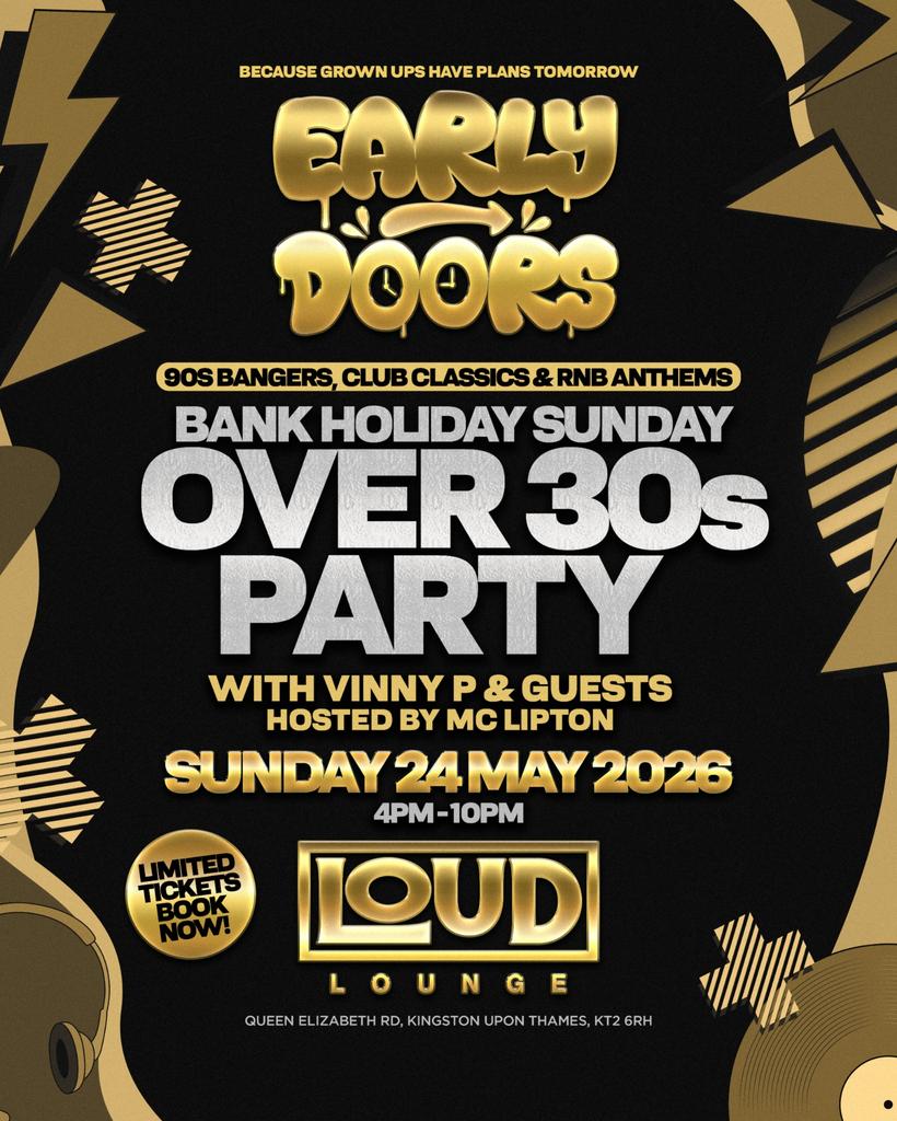 Early Doors – Over 30's Bank Holiday Basement Party
