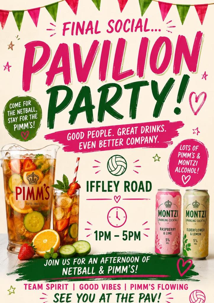NETBALL FINAL SOCIAL PAVILION PARTY