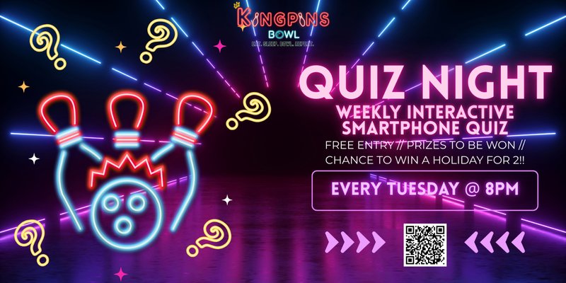 Weekly iQUIZ @ Kingpins - Tuesday 16th June