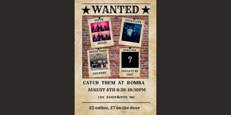 Wanted (Live Band Night) - 04.08.26 - Bomba Exeter