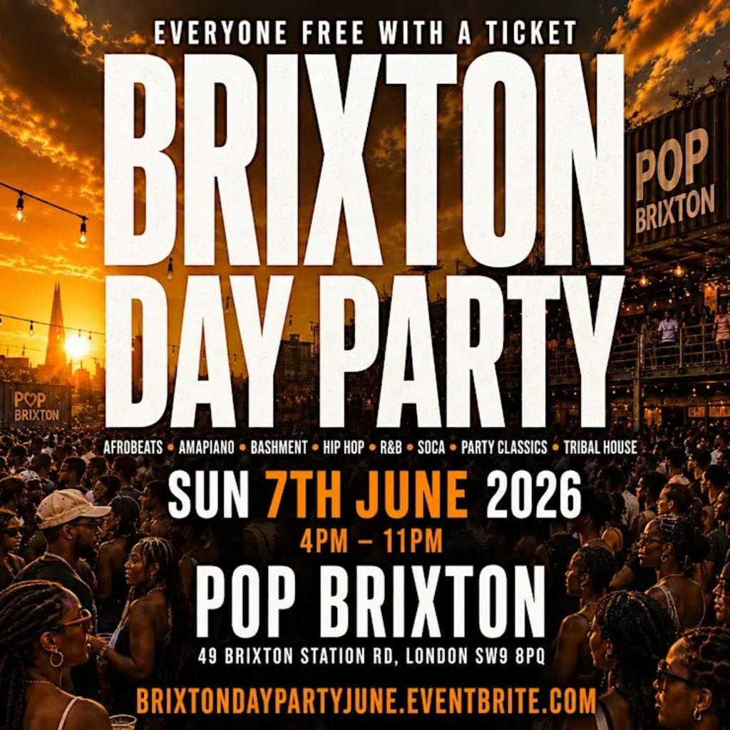 BRIXTON DAY PARTY – Everyone Free (With A Ticket) | Pop Brixton