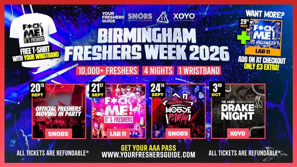 Birmingham Freshers Week 2026