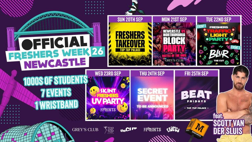 OFFICIAL FRESHERS WEEK '26 - NEWCASTLE!