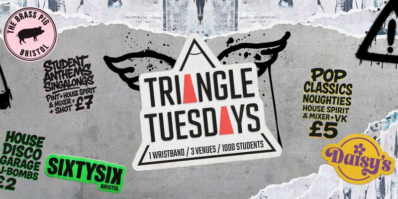 Triangle Tuesdays - 3 Venues - 1000 + Students - 1 Ticket