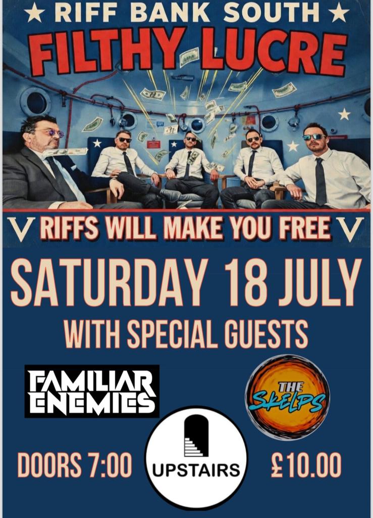 Riff Bank South + special guests The Upstairs